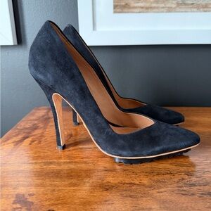 L.A.M.B Zena Suede Pumps Heels Black